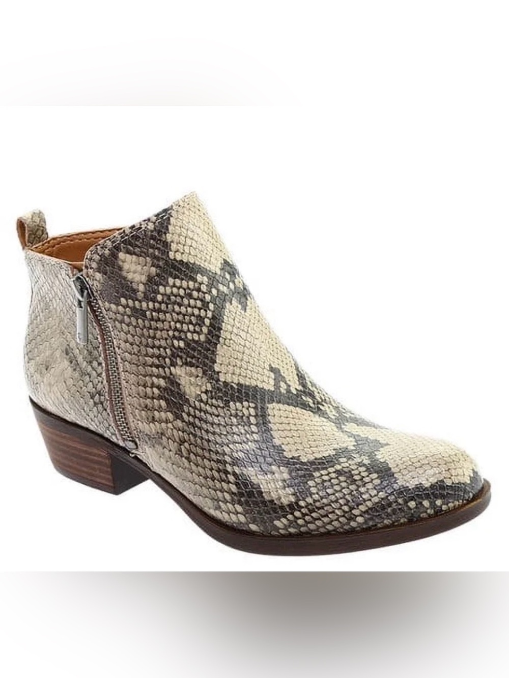 Lucky Brand Chinchilla Slither Ankle Boot in Beige and Gray LK6348